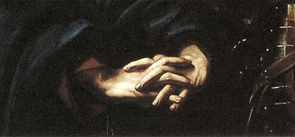 Caravaggio, Cattura di Cristo nell'orto, particolare (Wikipedia)