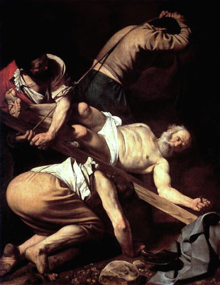 Caravaggio, Crocifissione di san Pietro (Wikipedia)